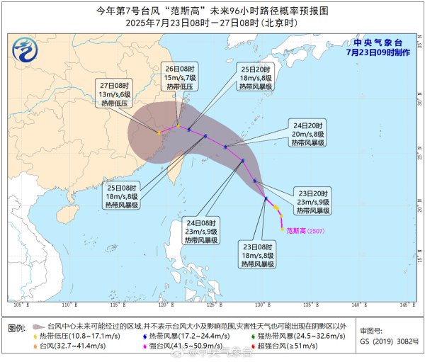 股票配资广东 今年第7号台风“范斯高”生成